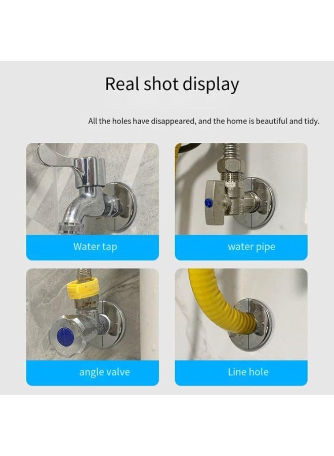Wall Split Flange Faucet Stainless Steel Round  Plate , Split Flange Plumbing Cover Plates - Image 3